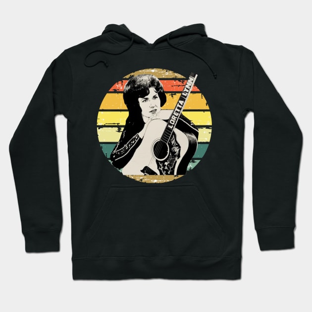 Loretta Lynn//Retro Vintage Hoodie by kilshamy